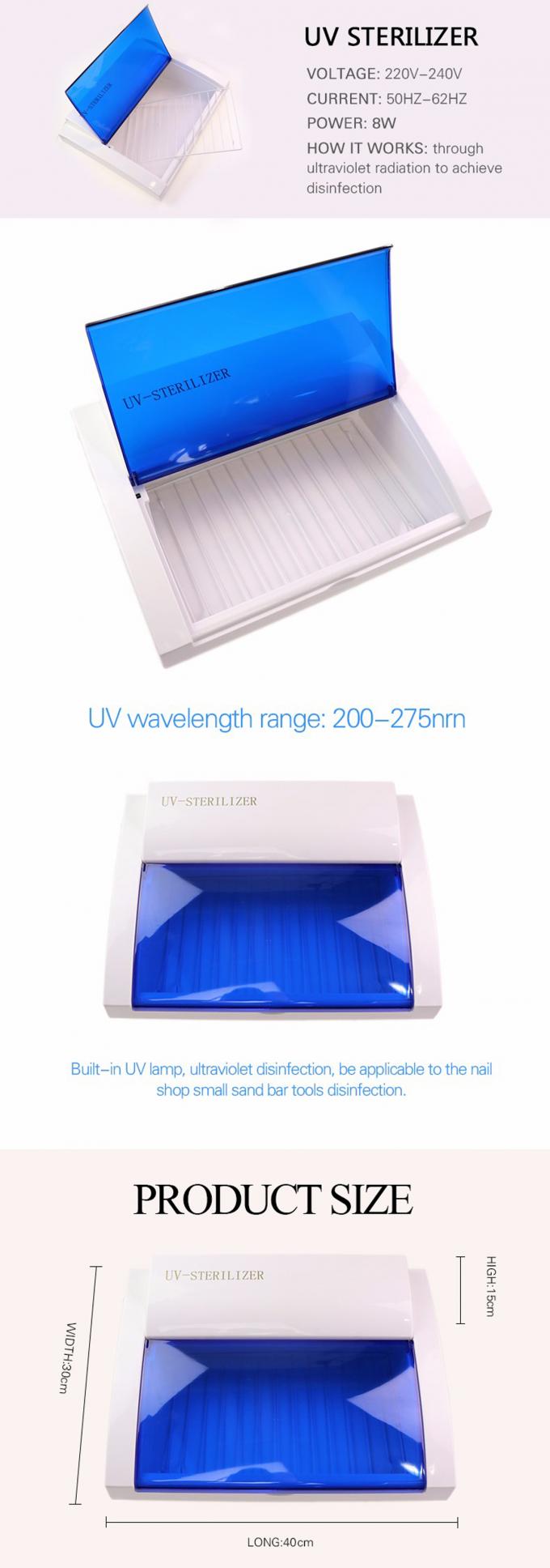 High Temperature UV Tool Sterilizer Disinfection & Clean Nail Art Equipment 8W