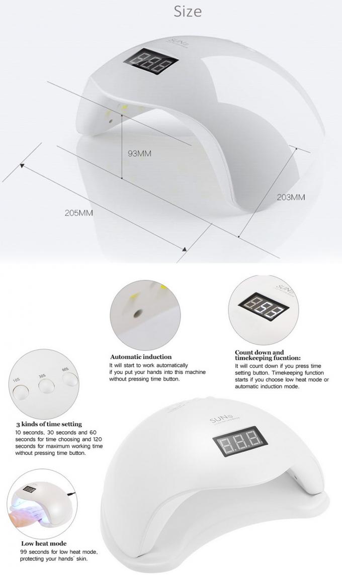 SUN5 Gel LED Light Nail Dryer White Light 48W UV Lamp Fast Curing Automatic Sensor