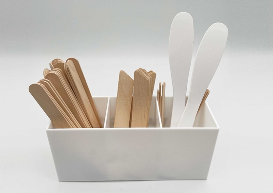 China wax tools storage wooden stick storage mini plastic stroage wooden spatulas station supplier