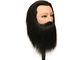 100% Human Hair Men Mannequin with  beard Barber Training Hairdresser Doll Head Male Manikin Head supplier